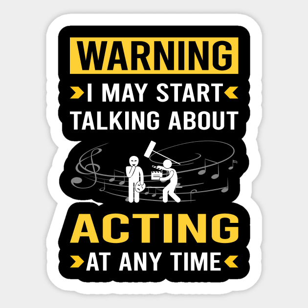 Warning Acting Actor Actress Sticker by Bourguignon Aror